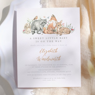 Budget Forêt de bois Animaux Baby shower Vintage