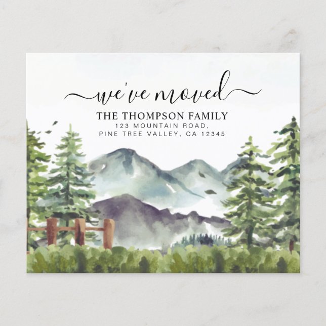 Budget Forêt Montagne Nous avons déménagé Nouvelle (Devant)