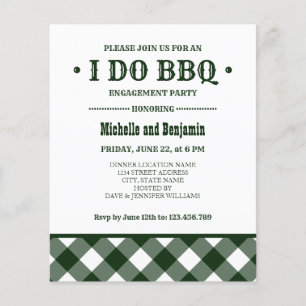BUDGET Forêt Plaid I DO BBQ Engagement Party