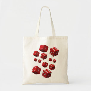 Budget fourre-tout sac à main rouge dés blanc