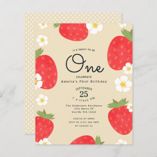 Budget fraise 1er anniversaire Invitation