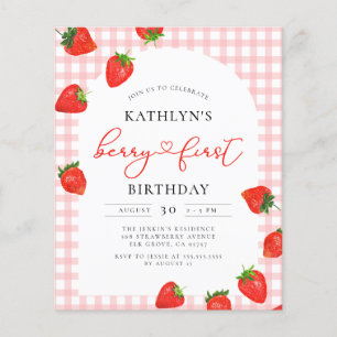 Budget Fraise Anniversaire Berry Première invitati