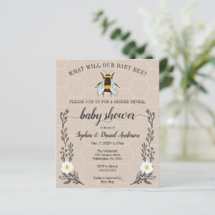 Budget Friendly Qu'est-ce que Baby Bee Invitation