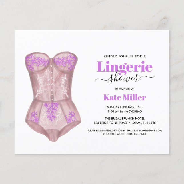 BUDGET Fuchsia Bustier Lingerie Fête des mariées (Devant)