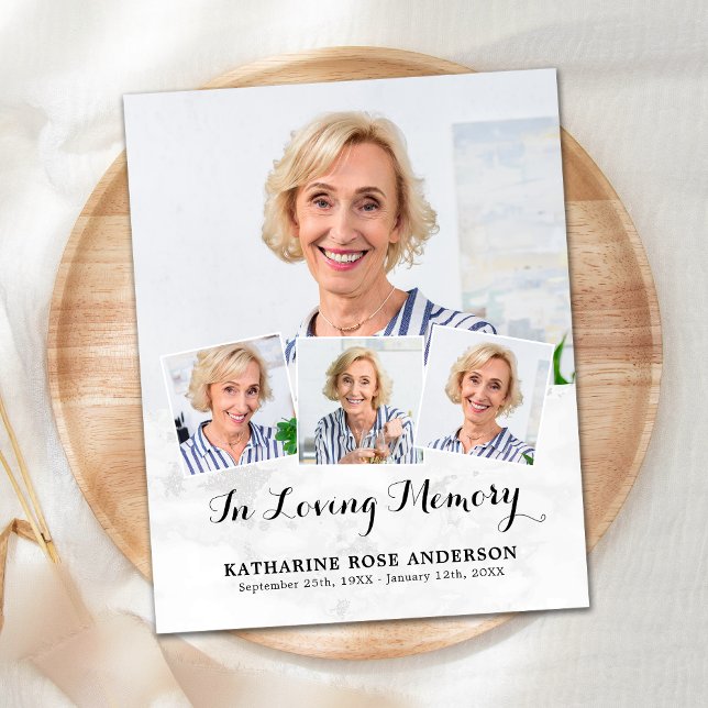 Budget Funérailles 4 Photo Collage Merci de sympat (Créateur téléchargé)