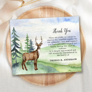Budget Funérailles Deer Woodland Sympathy Merci