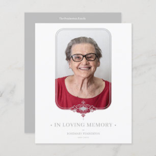 Budget Funérailles Gris Dentelle ornementale Effet