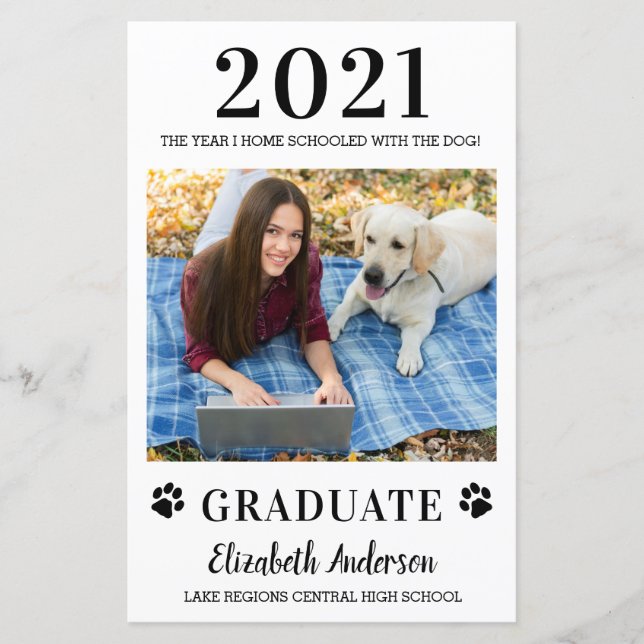 Budget Funny Photo Accueil École Dog Graduation (Devant)