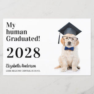 Budget Funny Puppy Graduate Graduate Invitation