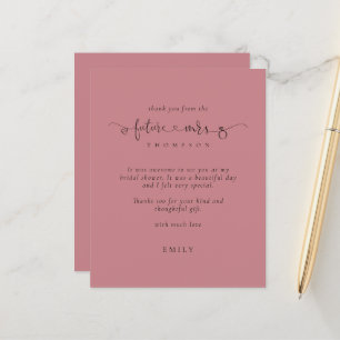 Budget futur Mme Fête des mariées Dusty Rose Merci