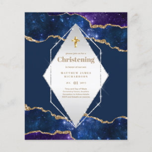 BUDGET Galaxy CHRISTENING Invitations Baptême Baut