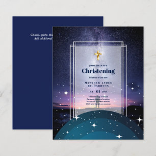 BUDGET Galaxy CHRISTENING Invitations Baptême Baut