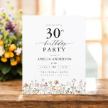 Budget Garden Floral 30e anniversaire Invitation<br><div class="desc">Célébrez dans le style avec une calligraphie fleurie jardin 30e anniversaire invitation, parfait pour un évènement marquant. Avec ses motifs floraux vibrants et son élégante calligraphie, cette invitation donne un ton fantaisiste mais sophistiqué à votre célébration. Le thème du jardin luxuriant mêle beauté naturelle et typographie gracieuse, créant un look...</div>
