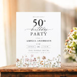 Budget Garden Floral 50e anniversaire Invitation<br><div class="desc">Célébrez dans le style avec une calligraphie fleurie de jardin 50e anniversaire invitation, parfait pour un évènement marquant. Avec ses motifs floraux vibrants et son élégante calligraphie, cette invitation donne un ton fantaisiste mais sophistiqué à votre célébration. Le thème du jardin luxuriant mêle beauté naturelle et typographie gracieuse, créant un...</div>