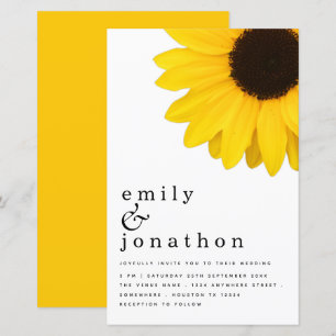 Budget Giant Tournesol Typographie Mariage Invitat