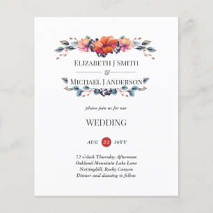 Budget Ginger Navy Invitation des Mariages de auto