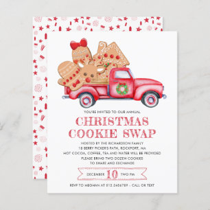 Budget Gingerbread Cookie Camion rouge Cookie Swap