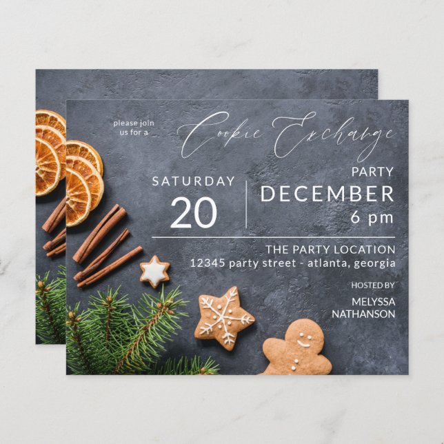 Budget Gingerbread & Orange Cookie Exchange Party (Devant / Derrière)