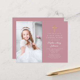Budget Girl Croix rose photo première communion