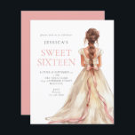 Budget Girl in Pink Bow Gown Sweet 16 invitation<br><div class="desc">Budget Girl in Pink Bow Gown Sweet 16 invitation. Un rapport qualité-prix BUDGET alternative sur une taille plus petite 4, 5 x 5, 6" semi-brillant poids 110lbs, qui est d'une épaisseur similaire à une carte postale (cependant ne convient pas à l'utilisation comme carte postale.) VEUILLEZ NOTER qu'il y a UN...</div>