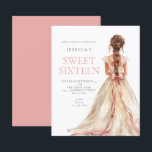 Budget Girl in Pink Bow Gown Sweet 16 invitation<br><div class="desc">Budget Girl in Pink Bow Gown Sweet 16 invitation. Un rapport qualité-prix BUDGET alternative sur une taille plus petite 4, 5 x 5, 6" semi-brillant poids 110lbs, qui est d'une épaisseur similaire à une carte postale (cependant ne convient pas à l'utilisation comme carte postale.) VEUILLEZ NOTER qu'il y a UN...</div>