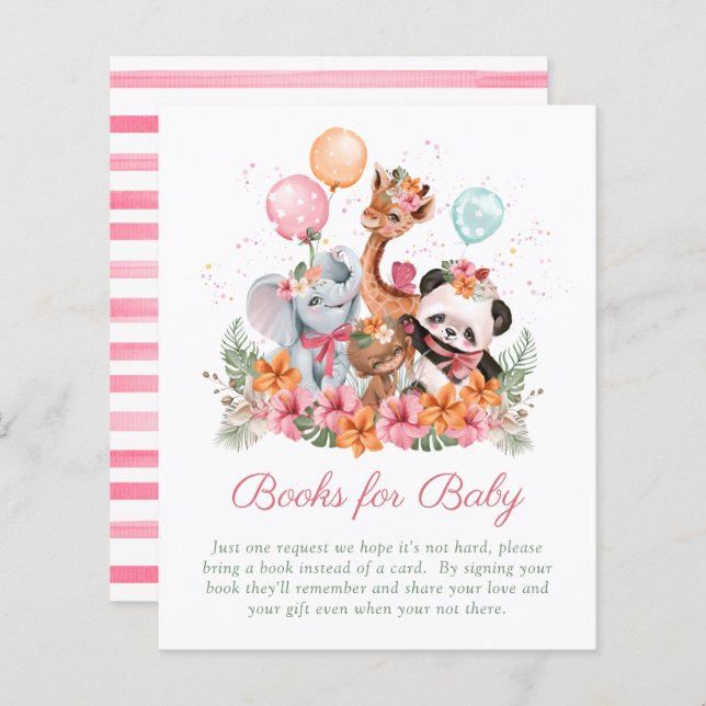 Budget Girl Safari Animaux Livres pour bébé (Devant / Derrière)