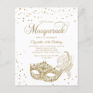 BUDGET Glam Blanc Or Masquerade Photo Anniversaire