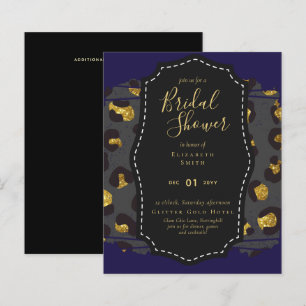Budget Glam Gold Marine Fête des mariées Invitatio