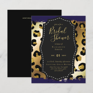 Budget Glam Gold Marine Fête des mariées Invitatio