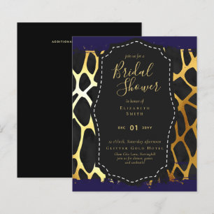 Budget Glam Gold Marine Fête des mariées Invitatio