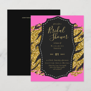 Budget Glam or rose Fête des mariées Invitation an