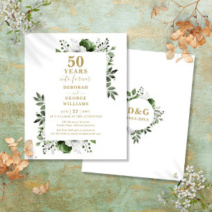 Budget Gold 50e anniversaire Mariage Invitation