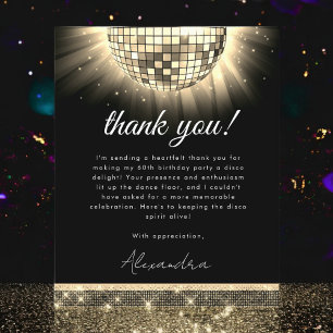 Budget Gold 60e Anniversaire Disco Ball Card