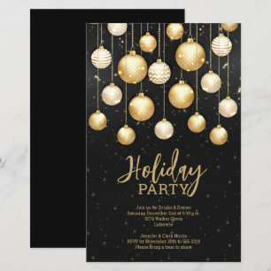 Budget Gold Arbre de Noël Ornements Invitations no