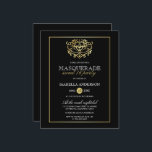 Budget Gold & Black Masquerade Sweet 16 Party<br><div class="desc">Budget Gold & Black Masquerade Sweet 16 parties Invitations par Eugene_Designs. Dans le cadre de la sélection du budget ici sur Zazzle, ces invitations ne sont pas fournies avec des enveloppes et ne s'insèrent pas dans une enveloppe de taille standard. La taille la plus proche est A6 mais il y...</div>