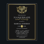 Budget Gold & Black Masquerade Sweet 16 Party<br><div class="desc">Budget Gold & Black Masquerade Sweet 16 parties Invitations par Eugene_Designs.</div>