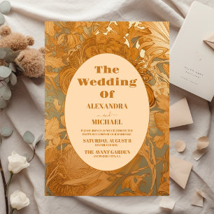 Budget Gold Floral Art Nouveau Mariage