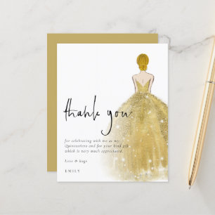 Budget Gold Gown Blonde Girl Quinceañera Merci