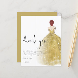 Budget Gold Gown Girl Auburn Quinceañera Merci