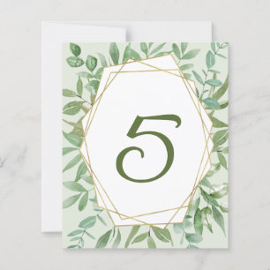Budget Gold&Greenery Mariage Numéro de table