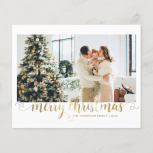 BUDGET Gold Joyeux Noël Coeur Script Photo