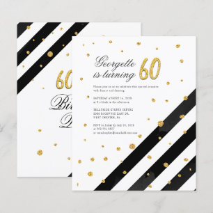 Budget Gold Parties scintillant Black Stripes 60e 