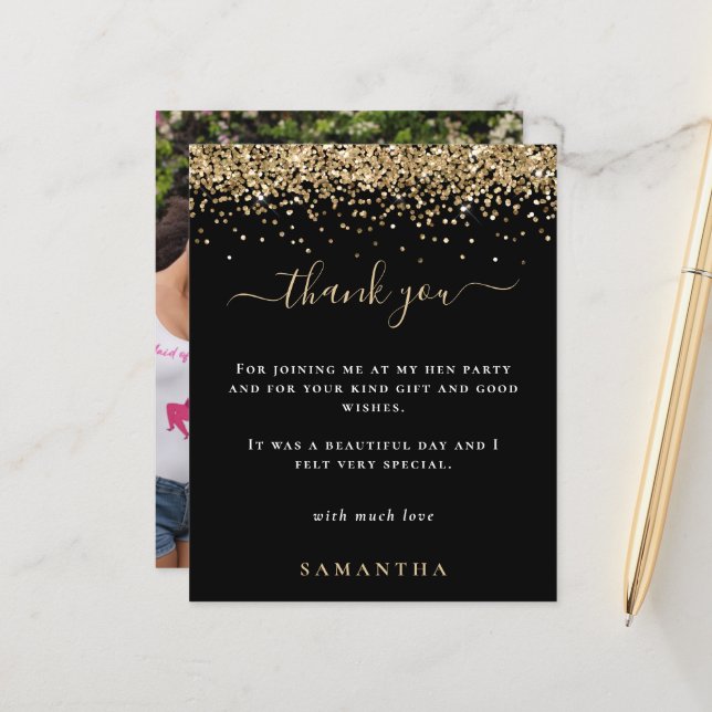 Budget Gold Parties scintillant photo Hen Party Bl (Devant/Arrière en situation)