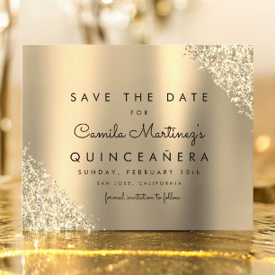 Budget Gold Parties scintillant Quinceanera Enregi