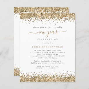 Budget Gold Parties scintillant Script New Years E