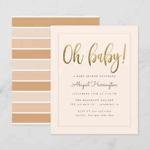 Budget Gold Peach Genre Neutre Oh Baby shower