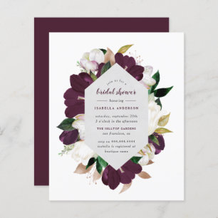 Budget Gold & Plum Purple Fête des mariées Florale