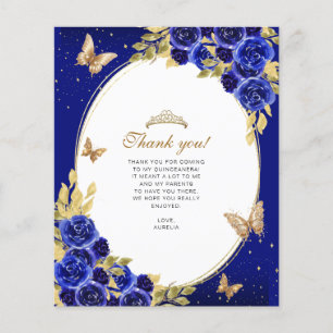 BUDGET Gold Royal Bleu papillon Quinceañera Photo