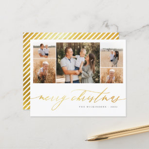 Budget Gold Script 5 Photo Collage Joyeux Noël