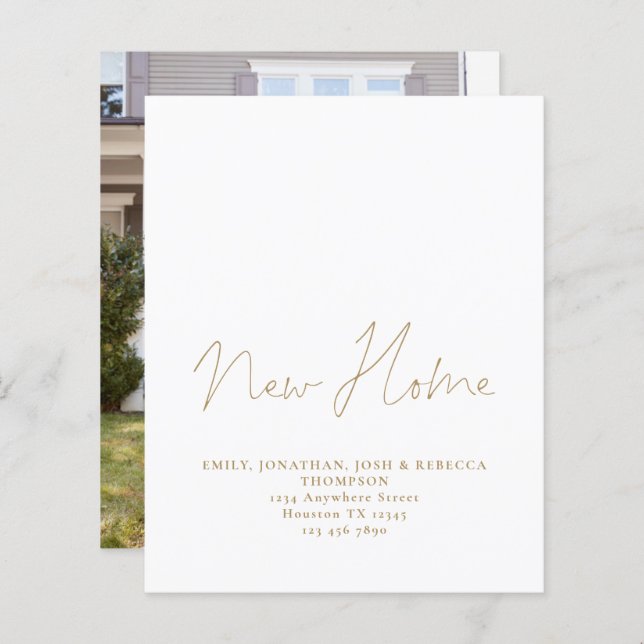 Budget Gold Script Nouveau domicile (Devant / Derrière)